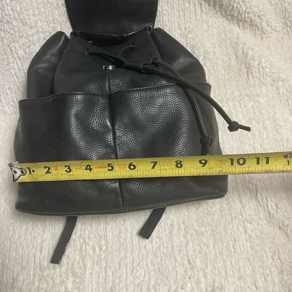 Tignanello Leather Black small Backpack string straps closure. main image 5
